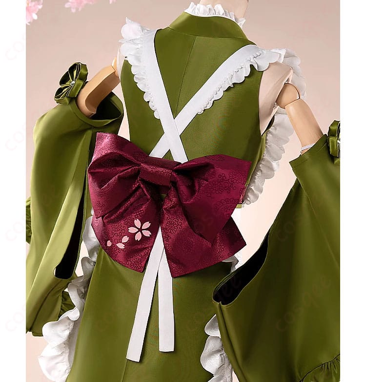 初音ミク コスプレ衣装の背面装飾。背中の美しいディテールを強調。