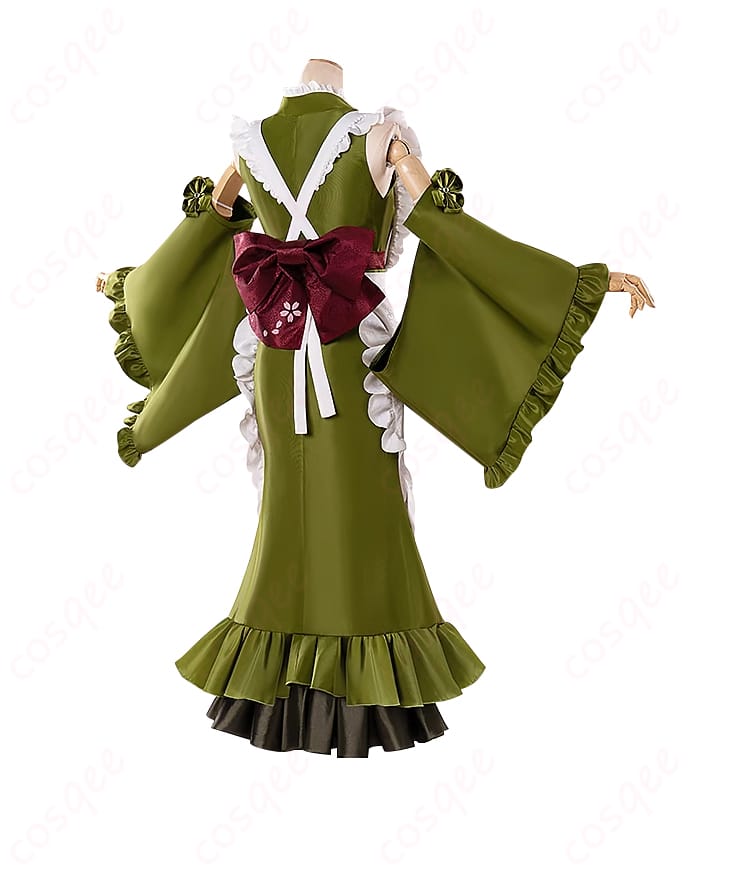 初音ミク コスプレ衣装の背面画像。背中のデザインとディテールが見やすい。