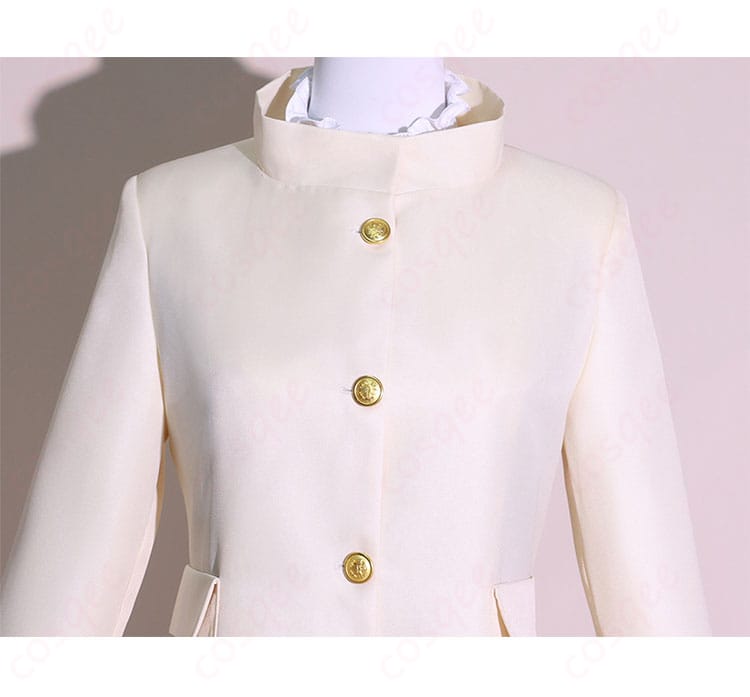 ヨル・フォージャー コスプレ衣装の上囲のディテール。細部にわたる刺繍や装飾が特徴。