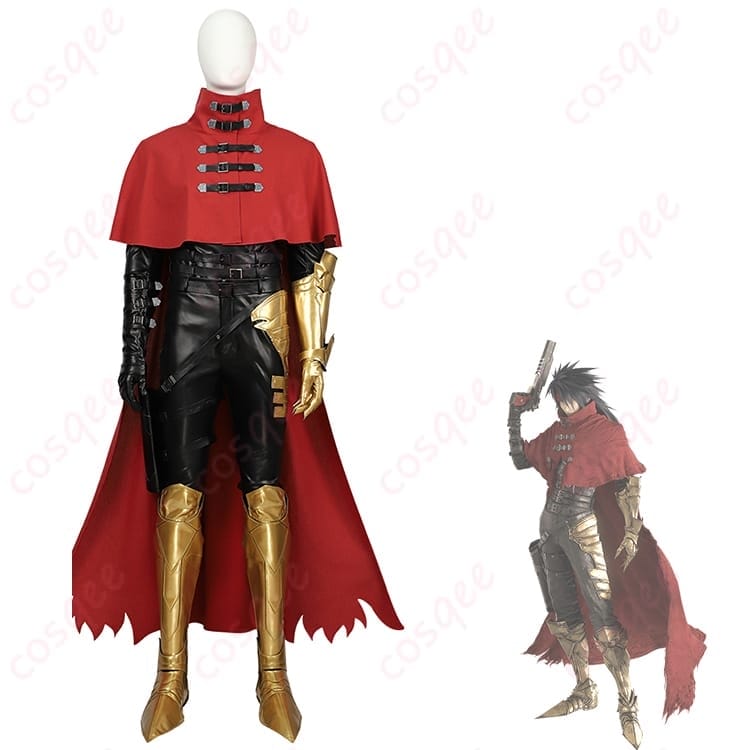FFVII ヴィンセント・ヴァレンタイン衣装 赤マントが映える重厚セットで写真映え抜群 - 1枚目の画像