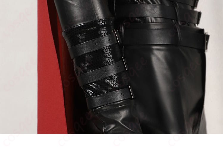 ヴィンセント・ヴァレンタイン コスプレ衣装の黒い手袋の装飾細部。高級感のあるデザインが特徴的です。