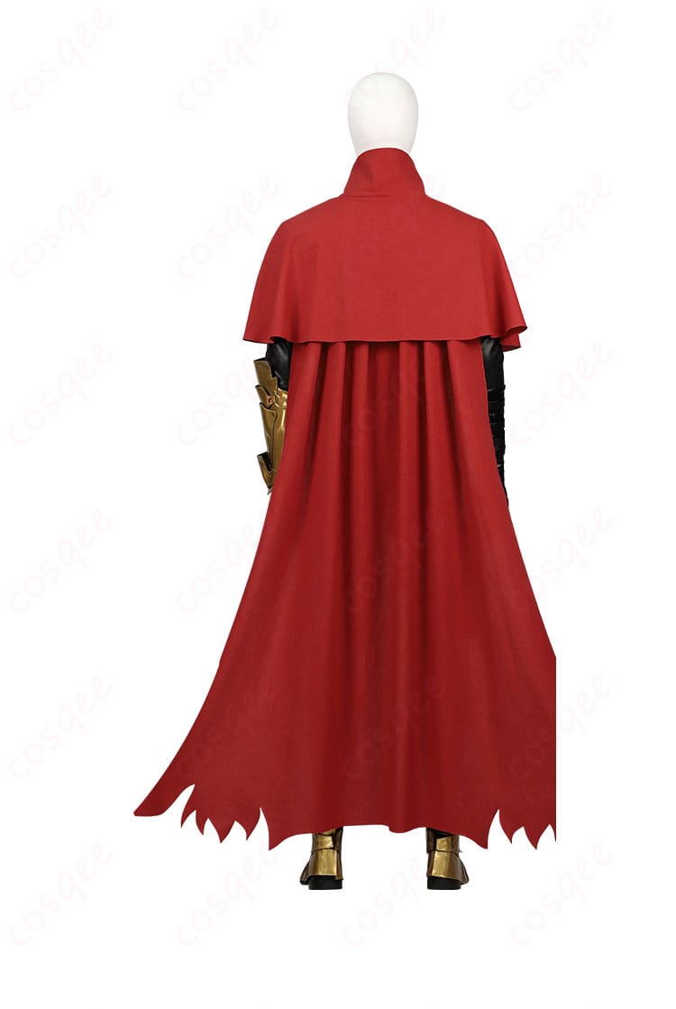 ヴィンセント・ヴァレンタイン コスプレ衣装の背面図。背面のデザインもリアルに再現されています。