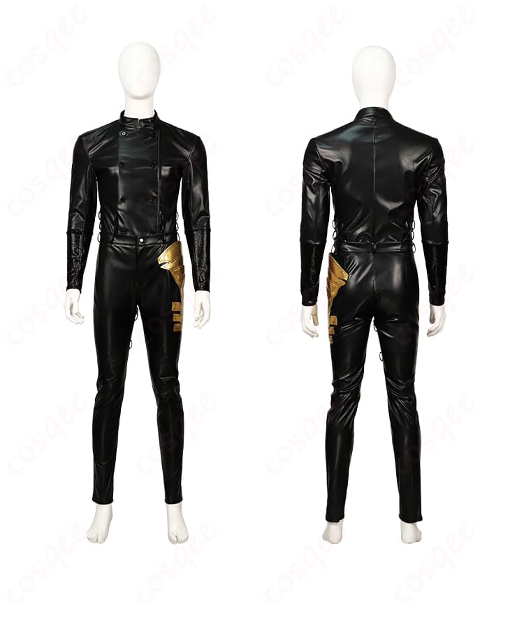 黒い内搭服の正面と背面図。ヴィンセント・ヴァレンタインの衣装をさらに引き立てる内搭部分。