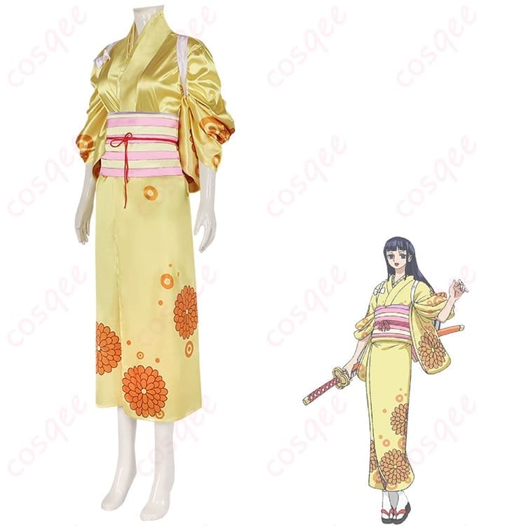 ONE PIECE 菊の丞の和装コスプレ衣装 上品で凛とした佇まいを美しく再現 - 3枚目の画像