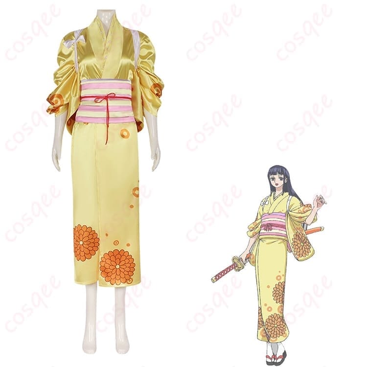ONE PIECE 菊の丞の和装コスプレ衣装 上品で凛とした佇まいを美しく再現 - 1枚目の画像