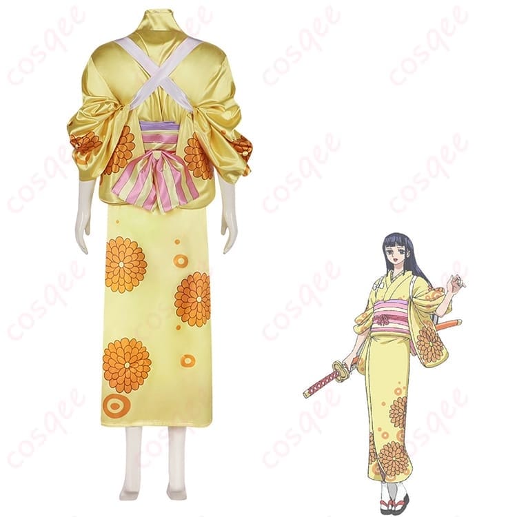 ONE PIECE 菊の丞の和装コスプレ衣装 上品で凛とした佇まいを美しく再現 - 4枚目の画像