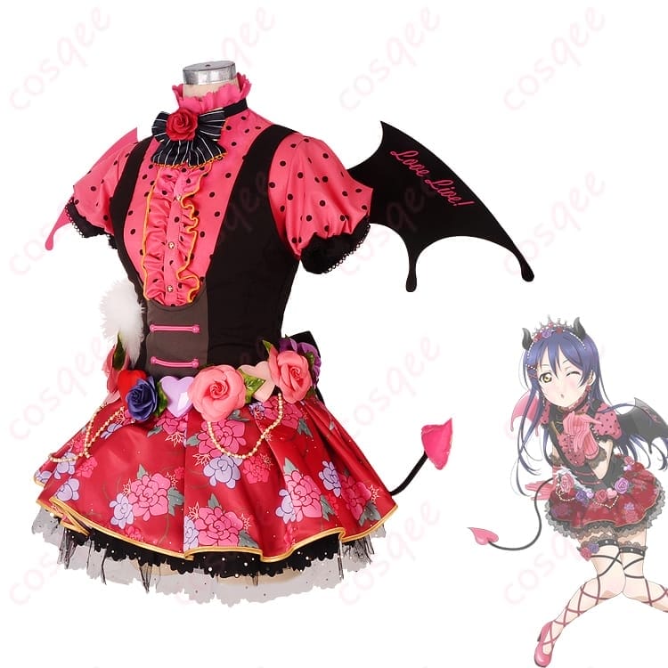 ラブライブ！園田海未 小悪魔編覚醒後コスプレ｜エレガントに映えるレース×サテン調 - 2枚目の画像