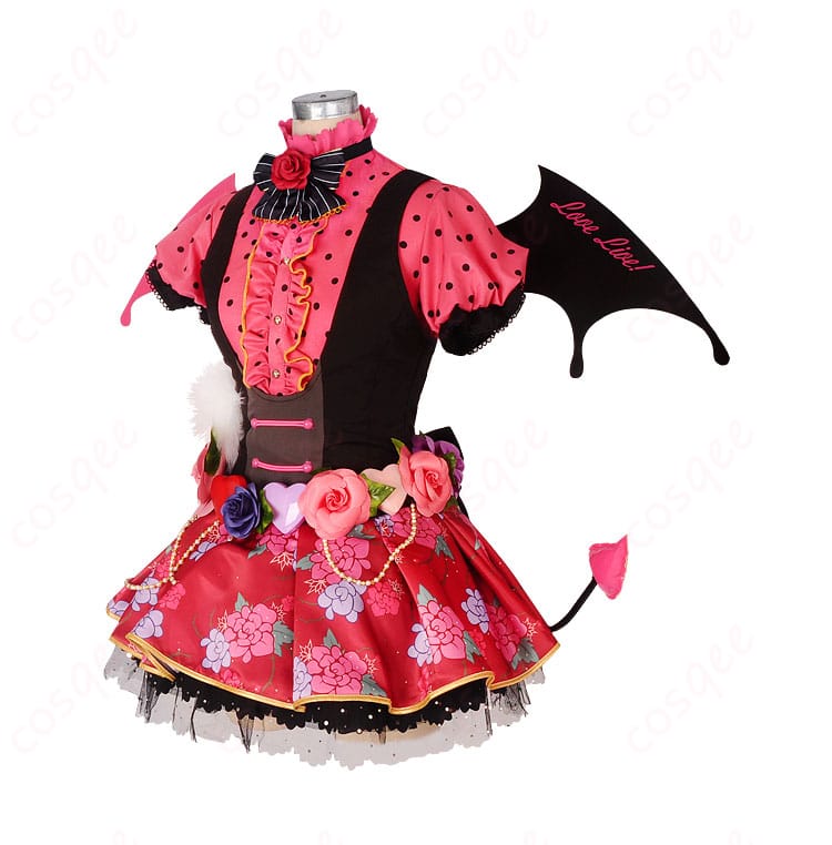 園田海未 コスプレ衣装 側面から見た詳細。衣装のデザインがしっかりと再現されています。