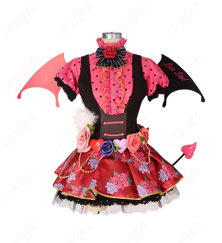 ラブライブ!スクフェス 園田海未 コスプレ衣装 正面の全体像。高再現度の衣装で、イベントや写真撮影に最適。