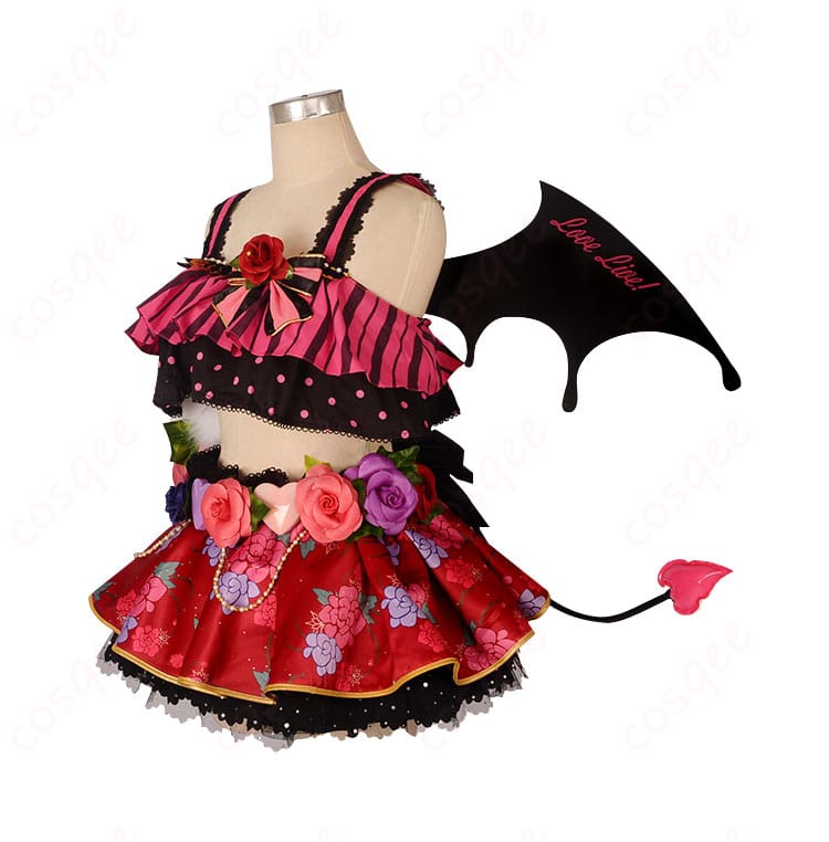 ラブライブ!スクフェス 星空凛 小悪魔編「凛のお願い!」覚醒後衣装の側面画像。細部まで忠実に再現されています。