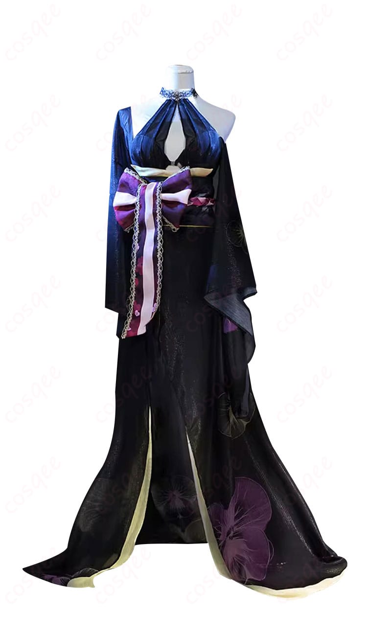 無期迷途 菫(すみれ)のコスプレ衣装「長夜に花」の正面画像。コスプレ衣装の美しいディテールがわかります。