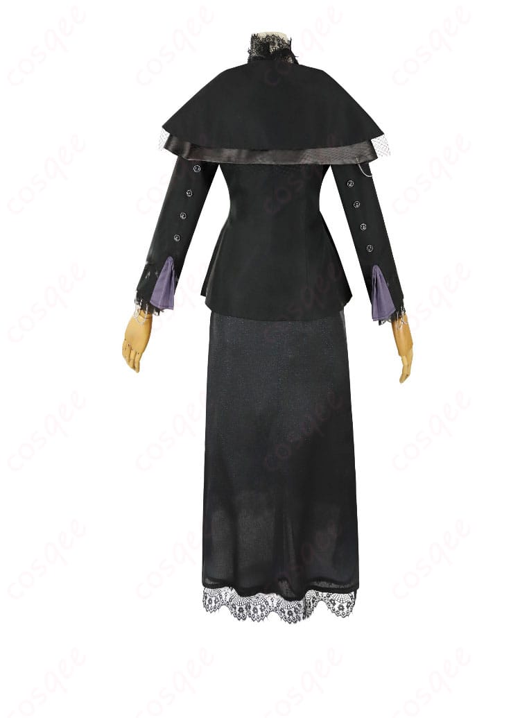 ネクロ・ロギスト コスプレ衣装の背面画像。背中部分の細部まで精緻な作りが特徴。コスプレイベントや撮影にぴったり。