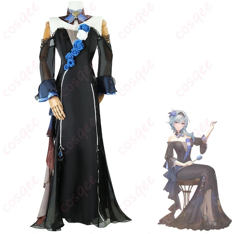 原神 エウルア コンサート風コスプレ衣装 上品エレガントな佇まいでイベントも撮影も映える - 1枚目の画像