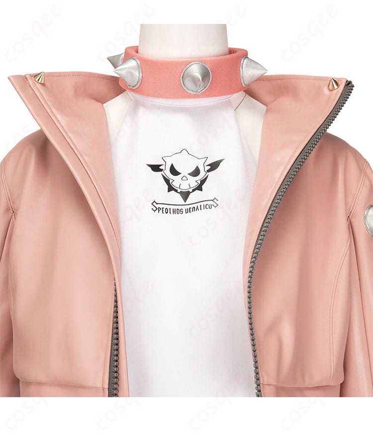 エルフェルト=ヴァレンタイン コスプレ衣装 正面装飾の詳細、刺繍や花柄のデザイン