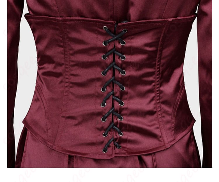 X-MEN ジーン・グレイ コスプレ衣装 コルセットベルトのディテールを詳しく見ることができます。