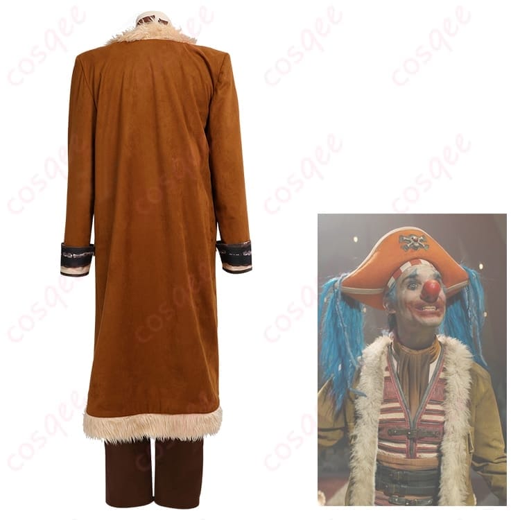 ONE PIECE バギー 実写版コスプレ衣装 派手色コートで悪役感を堪能できる多点セット - 3枚目の画像