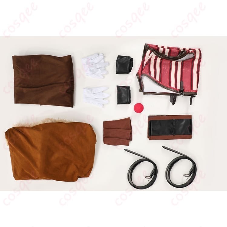 ONE PIECE バギー 実写版コスプレ衣装 派手色コートで悪役感を堪能できる多点セット - 5枚目の画像