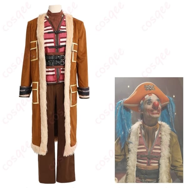 ONE PIECE バギー 実写版コスプレ衣装 派手色コートで悪役感を堪能できる多点セット