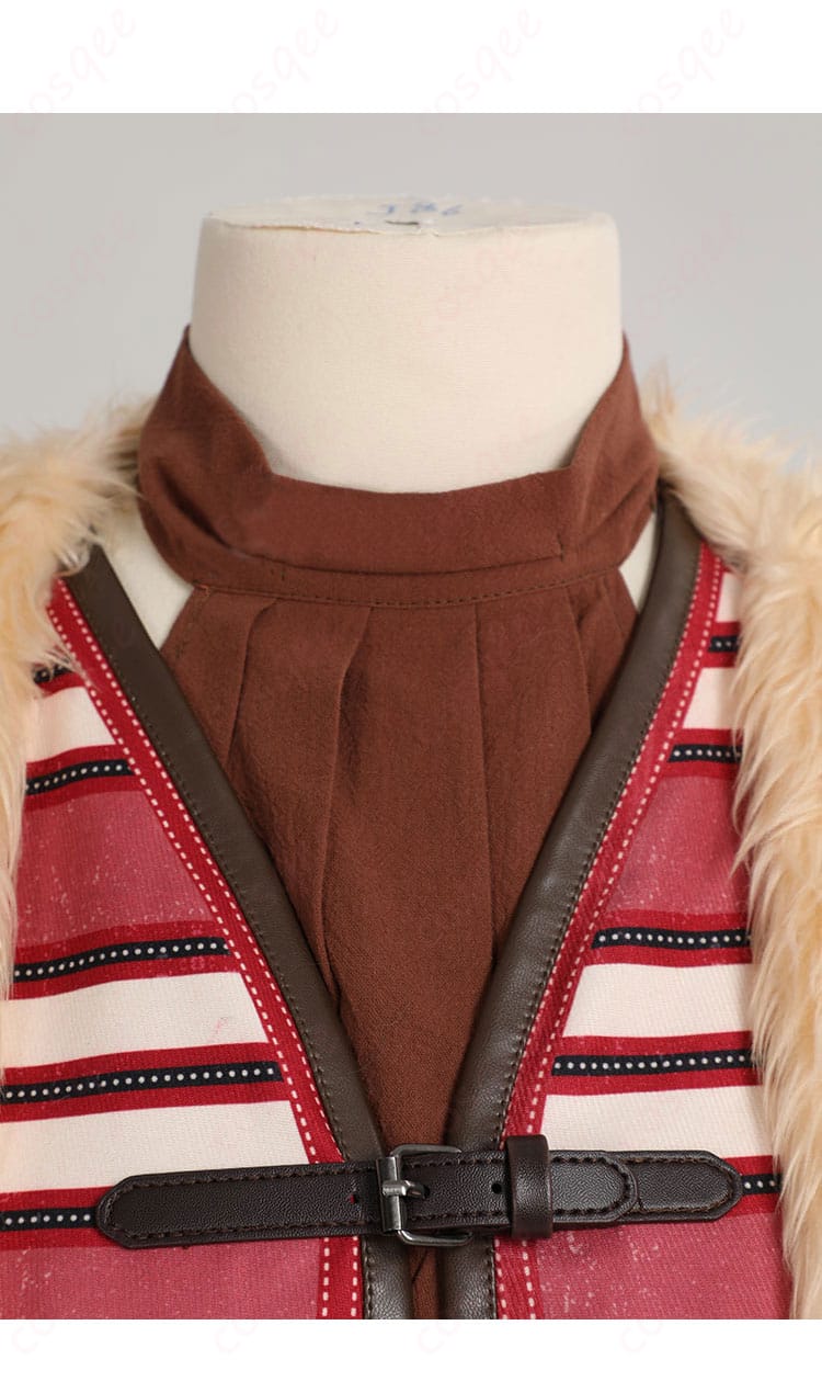 実写版バギー衣装の衣領部分の細部。ピエロ風の衣装の細かなデザイン。