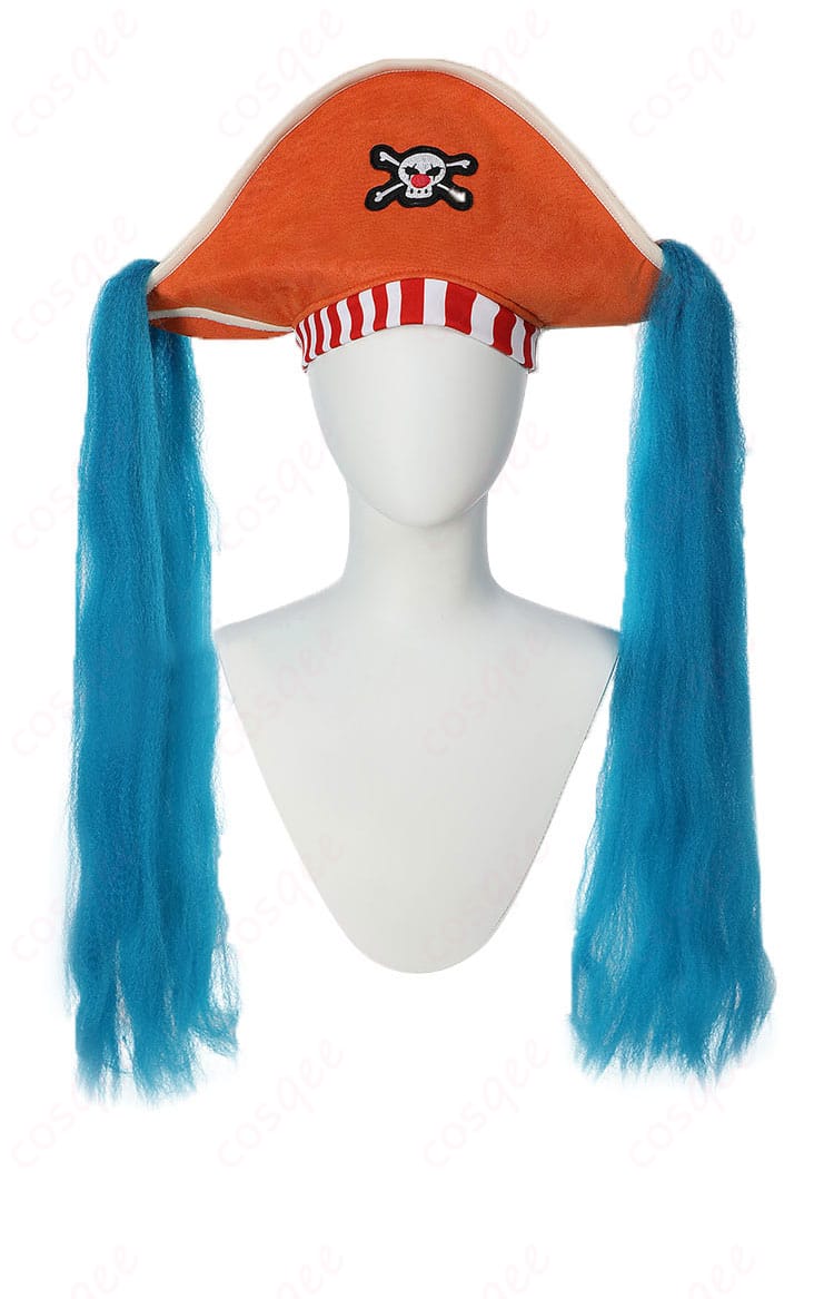 実写版バギーコスプレ衣装の帽子正面画像。特徴的なデザインがよく見える。