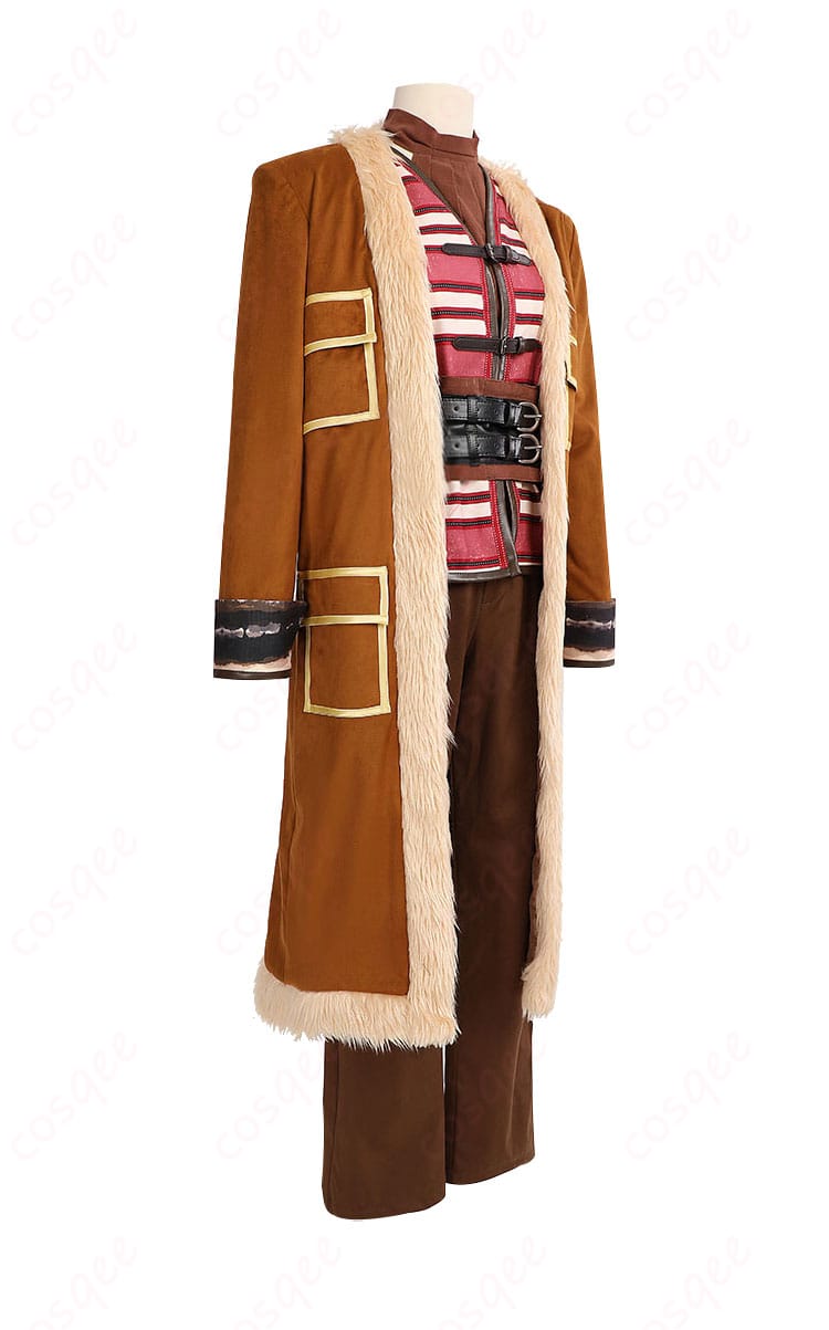 実写版バギーコスプレ衣装の側面画像。衣装のシルエットとディテールがよく分かる一枚。