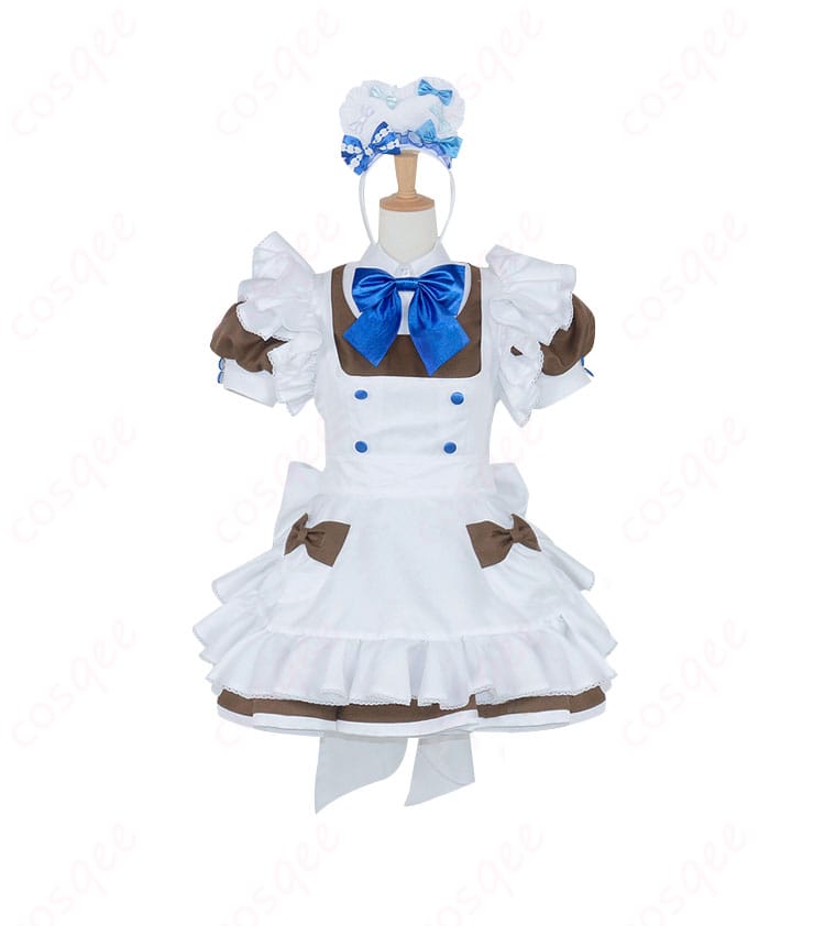 青いメイド服 コスプレ衣装 - 優れた再現度と着心地