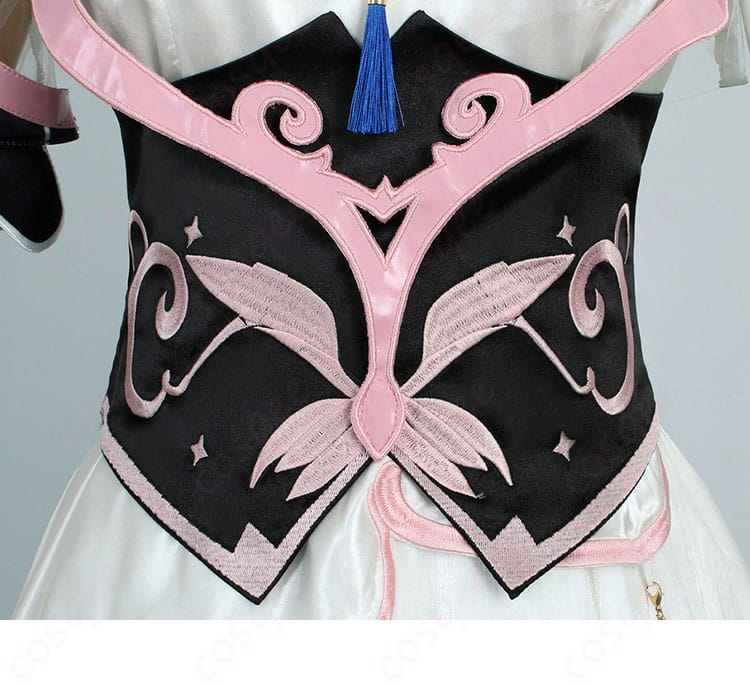 hololive 古石ビジュー コスプレ衣装 コルセットベルトの細部画像。立体感のある仕上がりで高級感◎