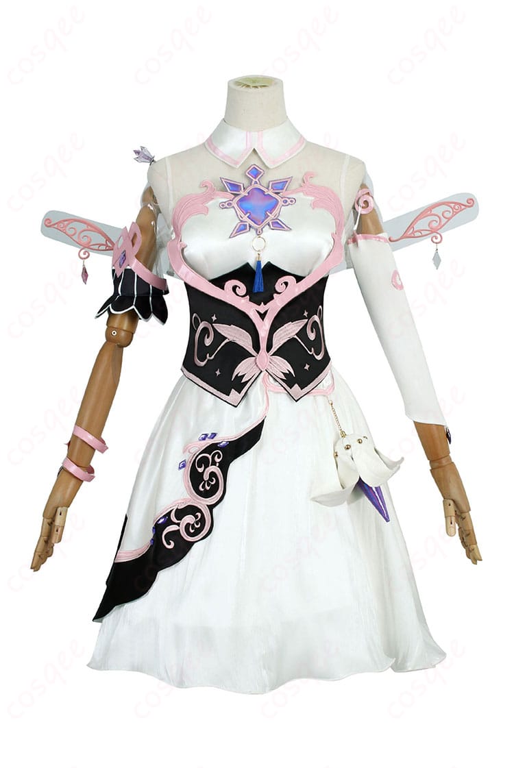 hololive 古石ビジュー コスプレ衣装 正面全体図。キャラクターの魅力を忠実に再現した美麗なシルエット。