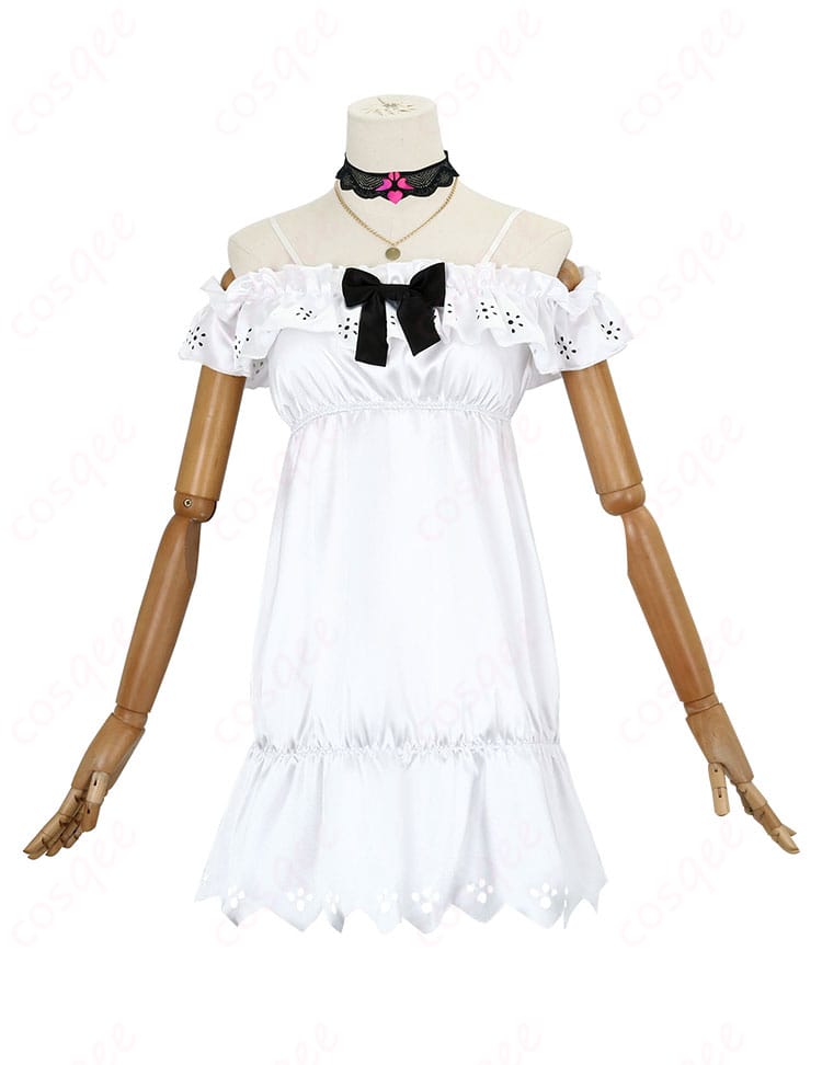 アイリス(IRyS)私服コスプレ衣装の白いスカート部分の正面。繊細なデザインが魅力。