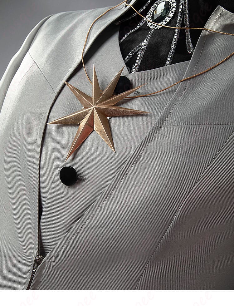 無期迷途 マチルダ 灰色礼服 衣領の装飾ディテール、高級感