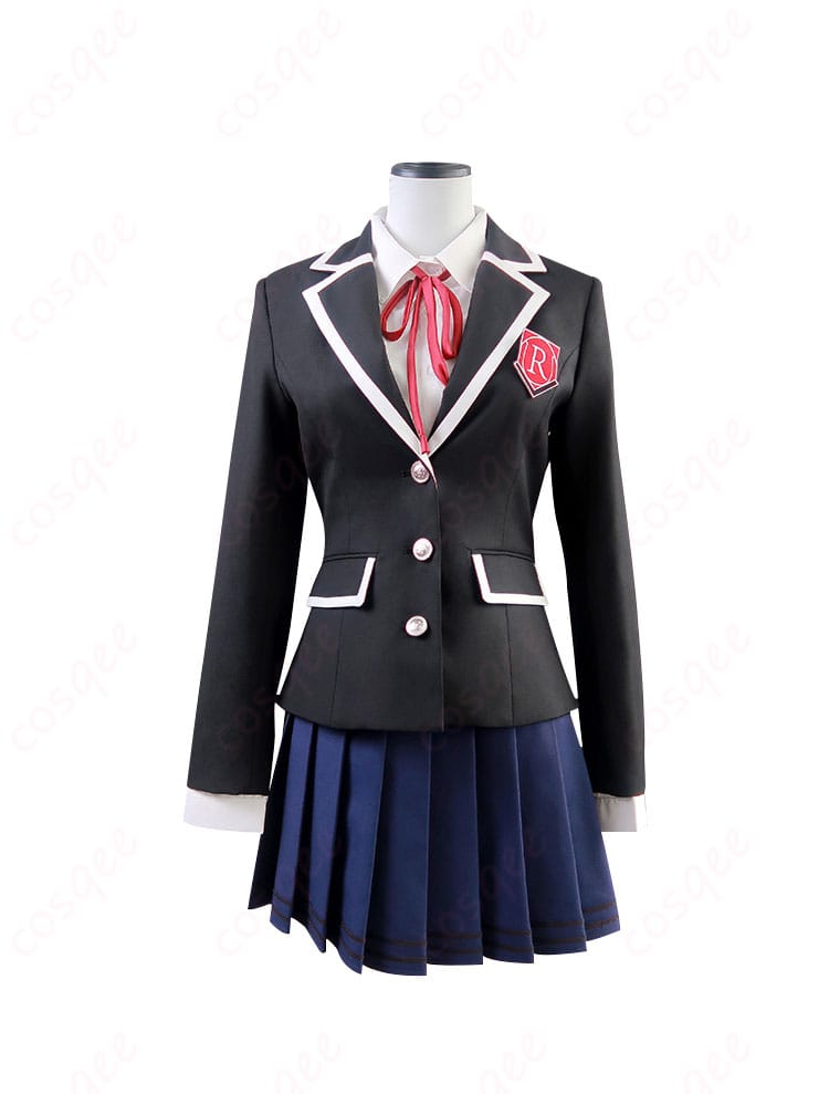デート・ア・ライブ 夜刀神十香 コスプレ衣装 正面の詳細画像。制服スタイルが忠実に再現され、華やかなデザインが特徴です。コスプレ衣装として最適です。