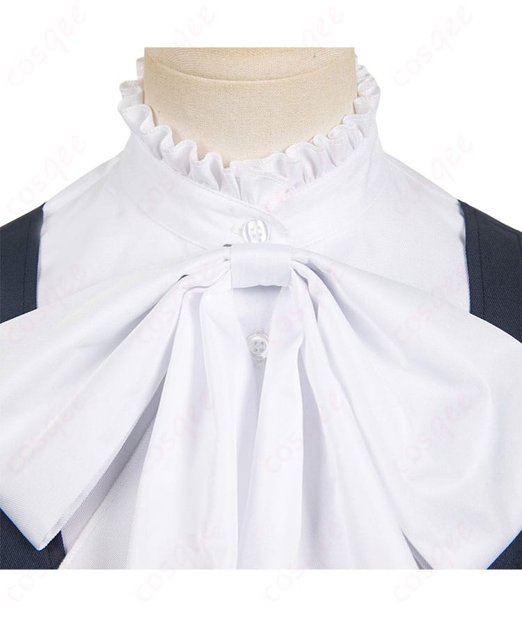 ヨル・フォージャー コスプレ衣装の衣領装飾の詳細。刺繍とデザインの精緻さが際立っています。