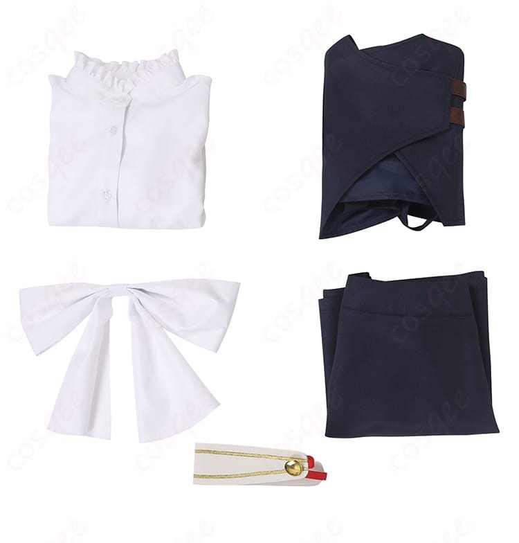 ヨル・フォージャー コスプレ衣装のセット内容を展示した図。衣装全体の構成が分かりやすく示されています。