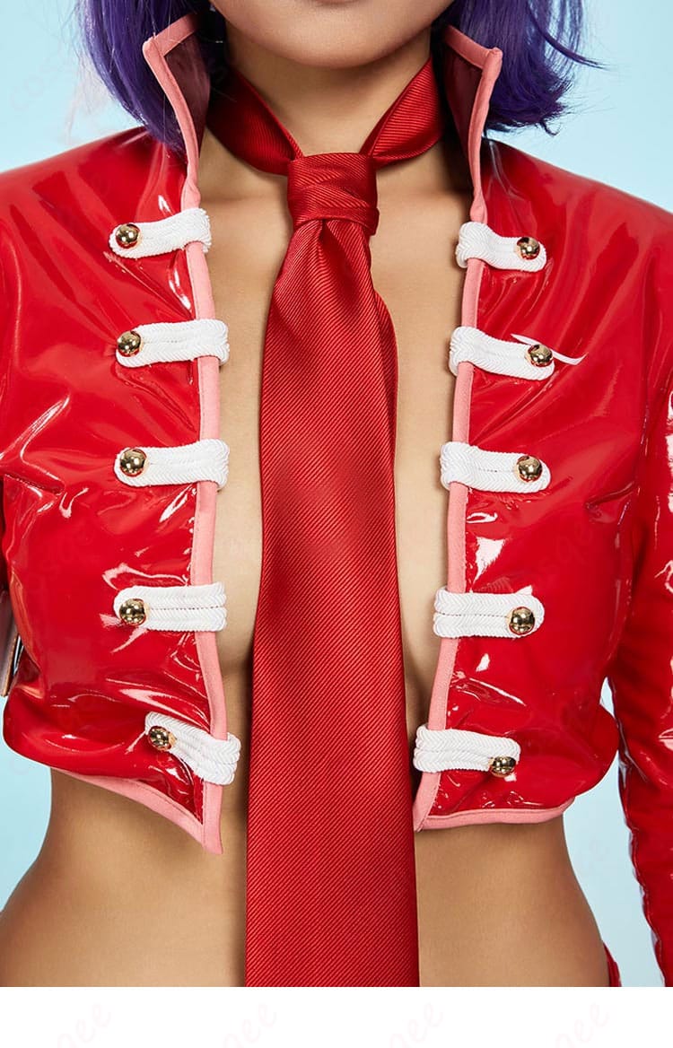 ベロ・ベティ東軍軍隊長のコスプレ衣装胸部のデザイン詳細。