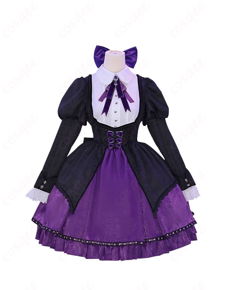 パンティ&ストッキングwithガーターベルト ストッキング コスプレ衣装 正面全身図。ロリータドレススタイルの高還元度コスプレ衣装です。