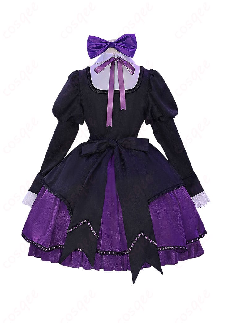 パンティ&ストッキング コスプレ衣装 背面のデザイン。バックスタイルとリボンの細かいディテールが特徴的です。