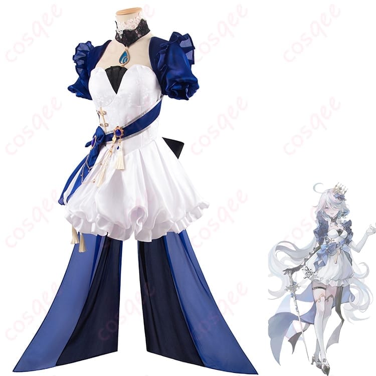 原神 フリーナの水色アリス風コスプレ 衣装一式で写真映えする可憐スタイル - 2枚目の画像