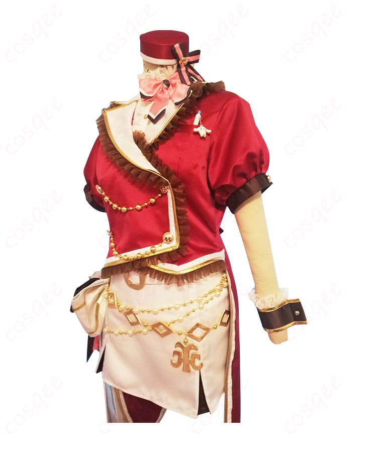 アイドルマスター シンデレラガールズ 姫川友紀 コスプレ衣装 右側のディテール。背中のラインとアクセサリーの美しさをご確認ください。