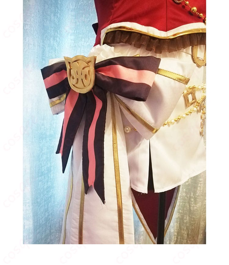 姫川友紀 コスプレ衣装 スカートの蝶結びの装飾。ディテールがしっかりと再現され、華やかさをプラスします。
