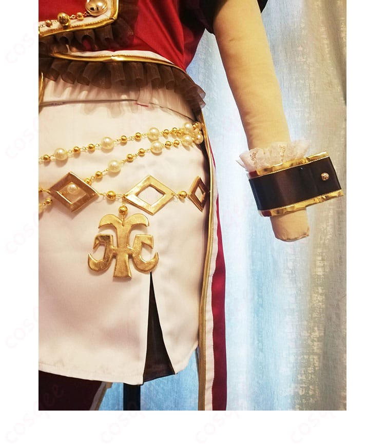 姫川友紀 コスプレ衣装 スカートと手腕のアクセサリー。鮮やかなデザインと細部の工夫が魅力です。