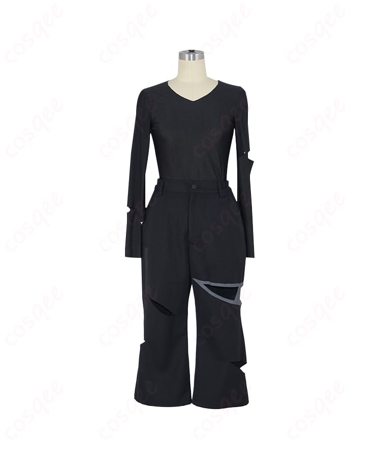 グラジオのコスプレ衣装の黒色内搭部分の細部。素材の質感が感じられます。