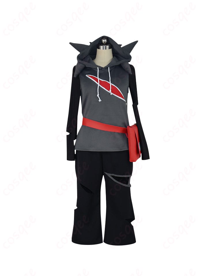 ポケモン サン・ムーン グラジオ コスプレ衣装の正面画像。高い再現度で、ファン必見の衣装です。