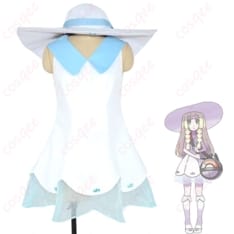 ポケモン サンムーンのリーリエを清楚に纏う ワンピース・帽子・靴下のコスプレセット - 1枚目の画像（サムネイル）
