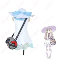 ポケモン サンムーンのリーリエを清楚に纏う ワンピース・帽子・靴下のコスプレセット - 3枚目の画像（サムネイル）