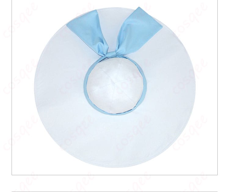 リーリエのコスプレ衣装の帽子の詳細画像。正確なデザインと完璧なフィット感。