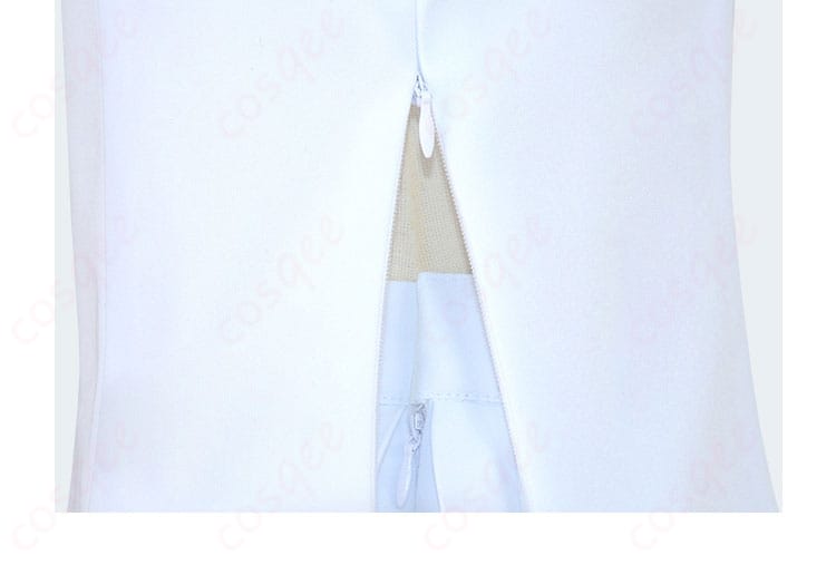 ポケモンUSUM リーリエ コスプレ衣装の背面ファスナー細部。しっかりとした縫製と使いやすさ。