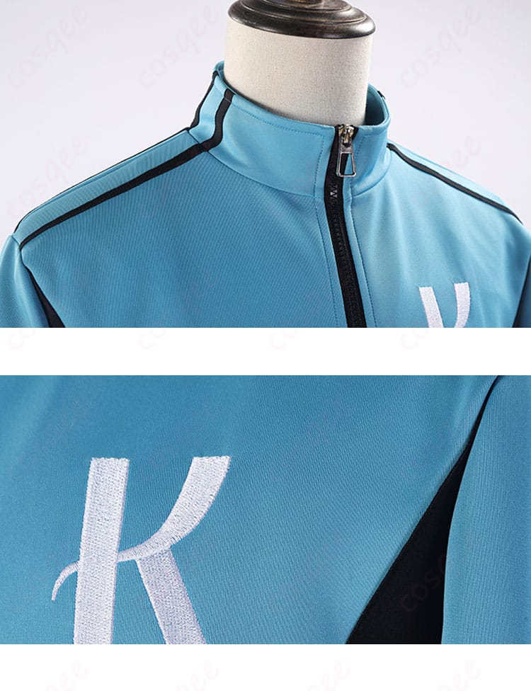 清瀬灰二のコスプレ衣装、衣襟装飾のディテール。精密な刺繍と仕上がりにこだわったデザイン。