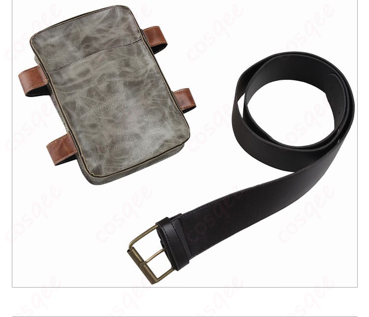 ネイサン・ドレイク コスプレ衣装の肩掛けバッグのディテール。シンプルで実用的なデザイン。