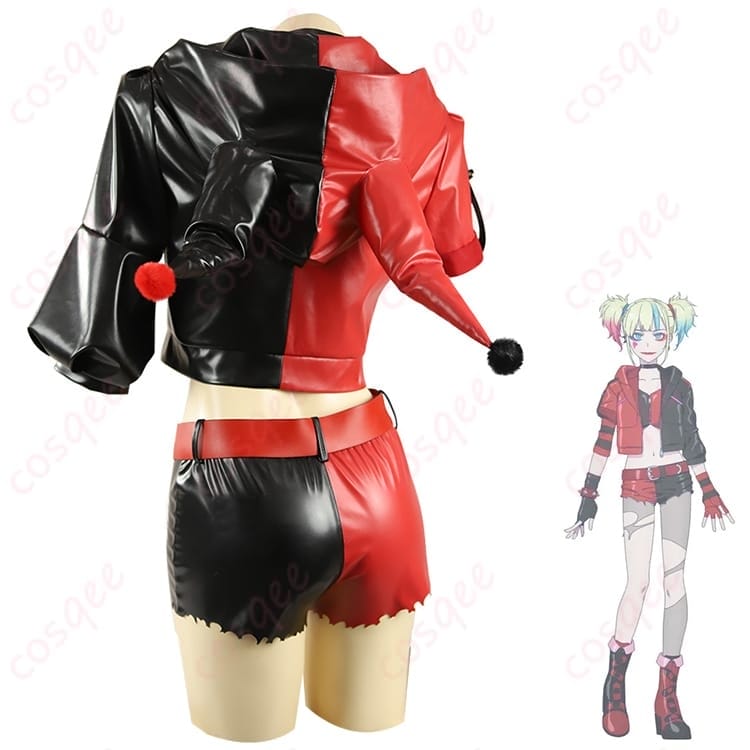 異世界スーサイド・スクワッド ハーレイ・クイン衣装 反逆ガーリーで写真映えするフルセット - 2枚目の画像