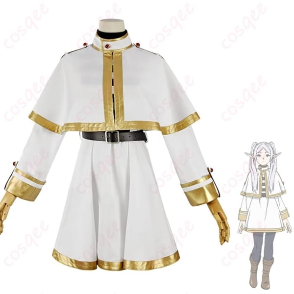 葬送のフリーレン フリーレン 子供用コスプレ｜魔法使いムード漂う上品ワンピとマント